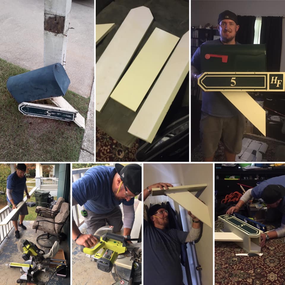 Repairing, Rebuilding, and Painting a Mailbox to HOA standards