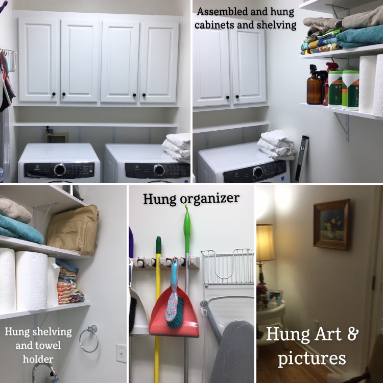 We assemble and hang various shelving, cabinets, and other items.