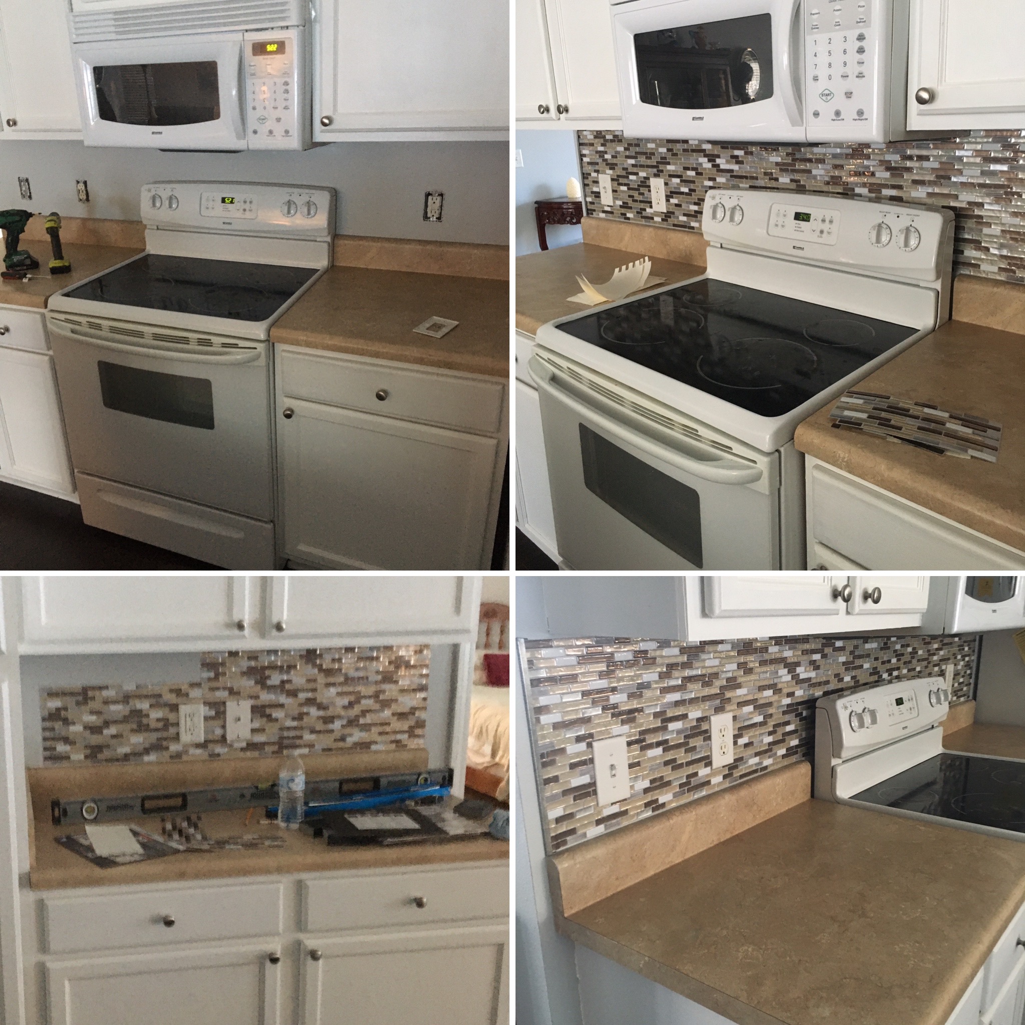 We installed this beautiful backsplash in this kitchen.