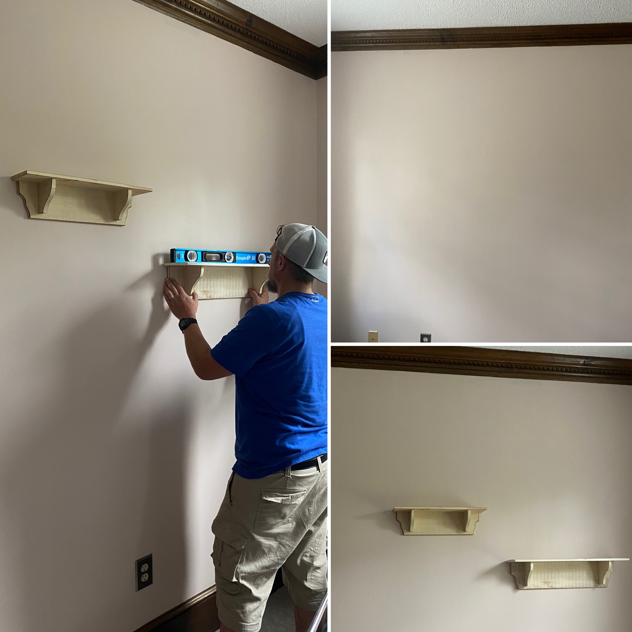 Hung Shelves for Customer.