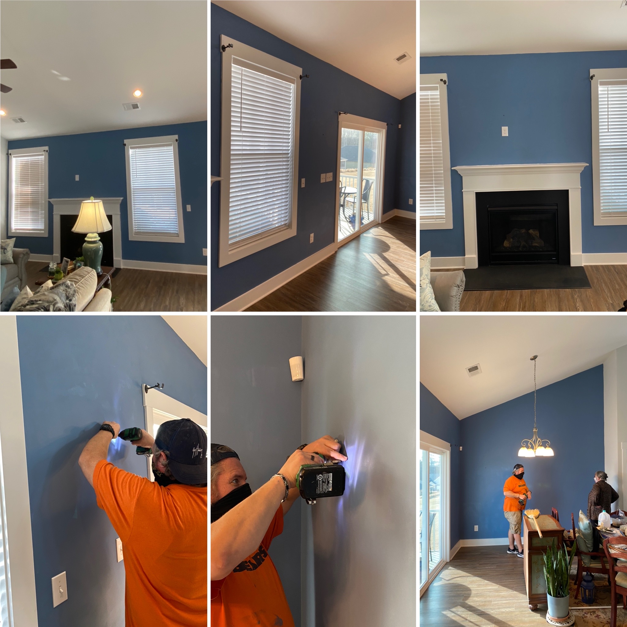 Painted Two Accent Walls for this Customer.