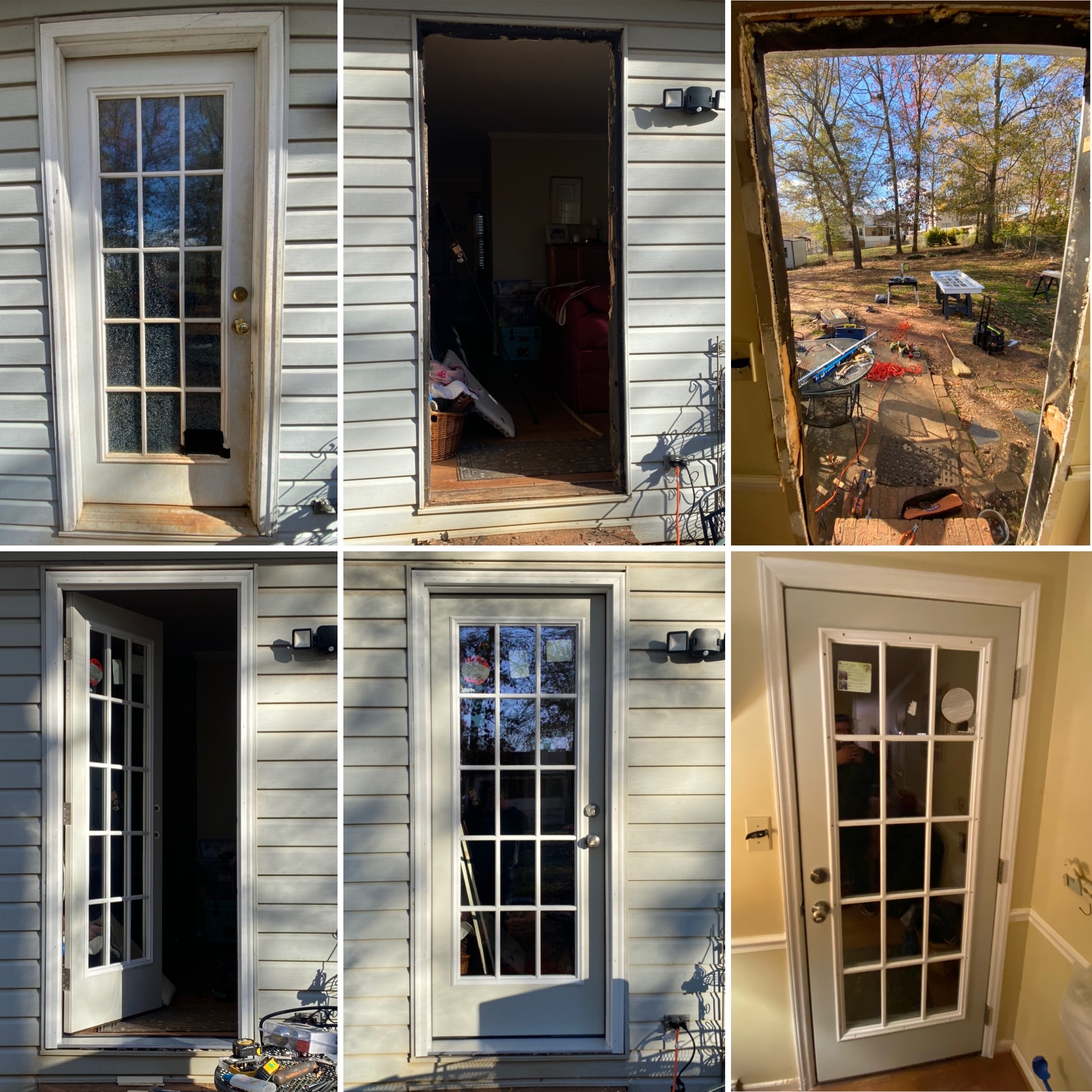 Replaced Door and Frame for a customer.