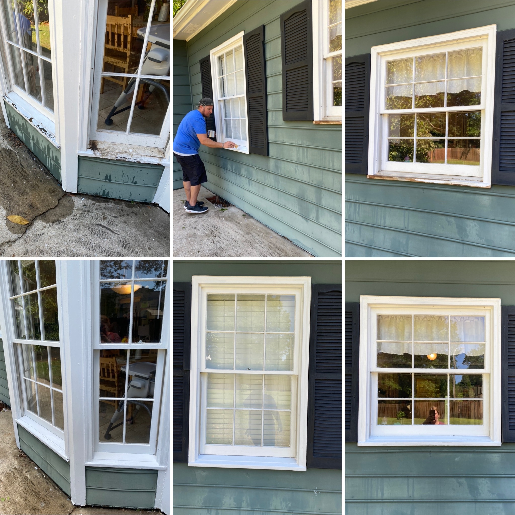 Cleaned & Repainted Windowsill for Customer.